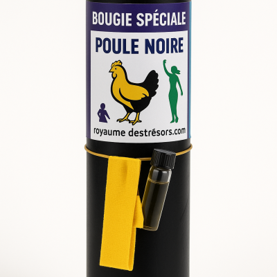 Bougie poule noire