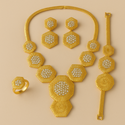 Parure doree hexa