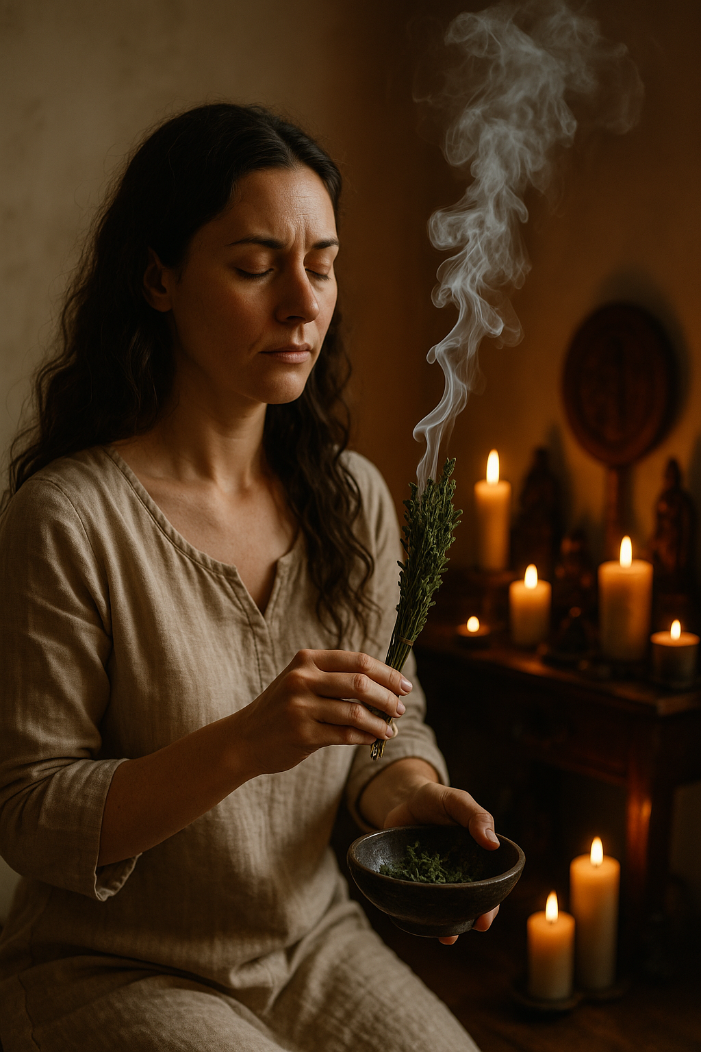 Rituel fumigation hysop